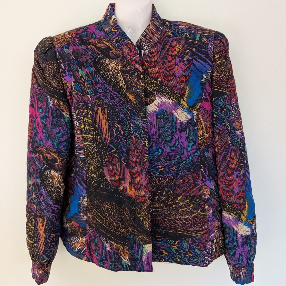 Vintage David Molho Quilted Blazer Jacket 42